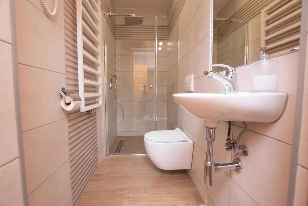 Bathroom with a shower